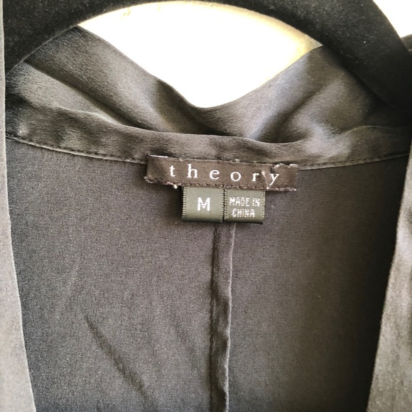 Theory Brionelo Tie Neck Silk Blouse - Picture 5 of 6